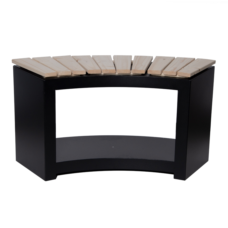 Storage Bench Round Storage Racks BENCH WITH WOOD STORAGE ROUND - Fallen Fruits Ltd