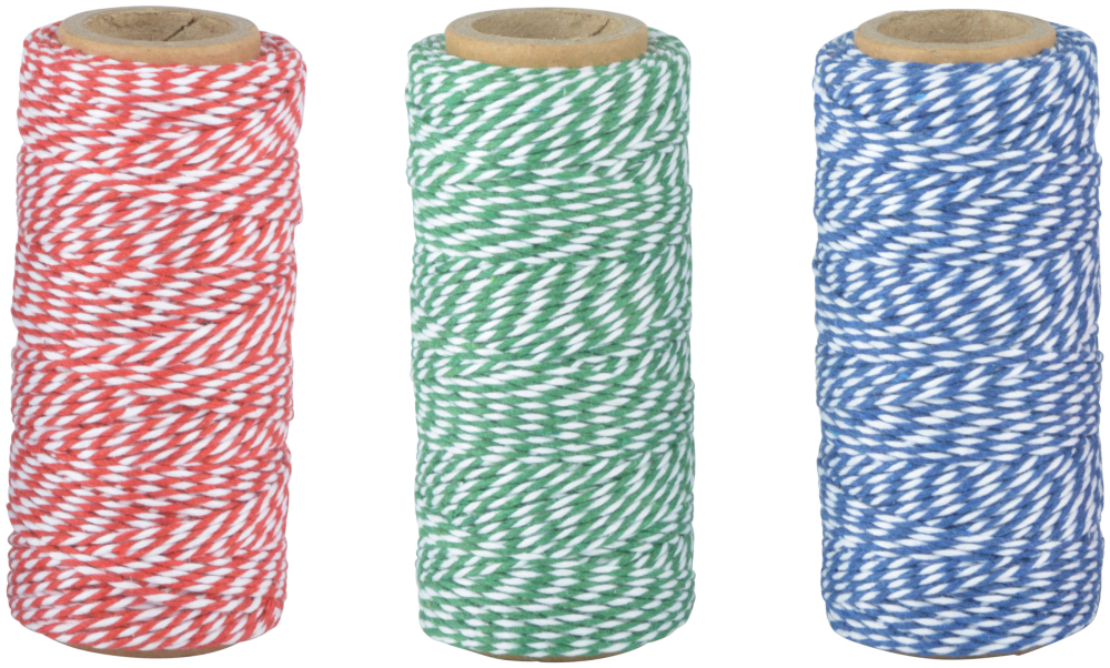 Rope and binding materials STRIPED COTTON STRING (55m) - Fallen Fruits Ltd