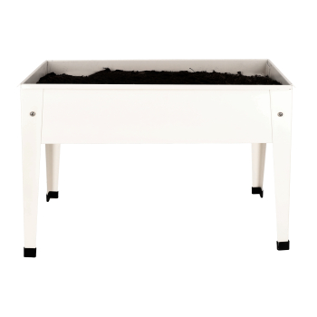 RAISED FLOWER BED METAL WHITE S RAISED FLOWER BED METAL WHITE S